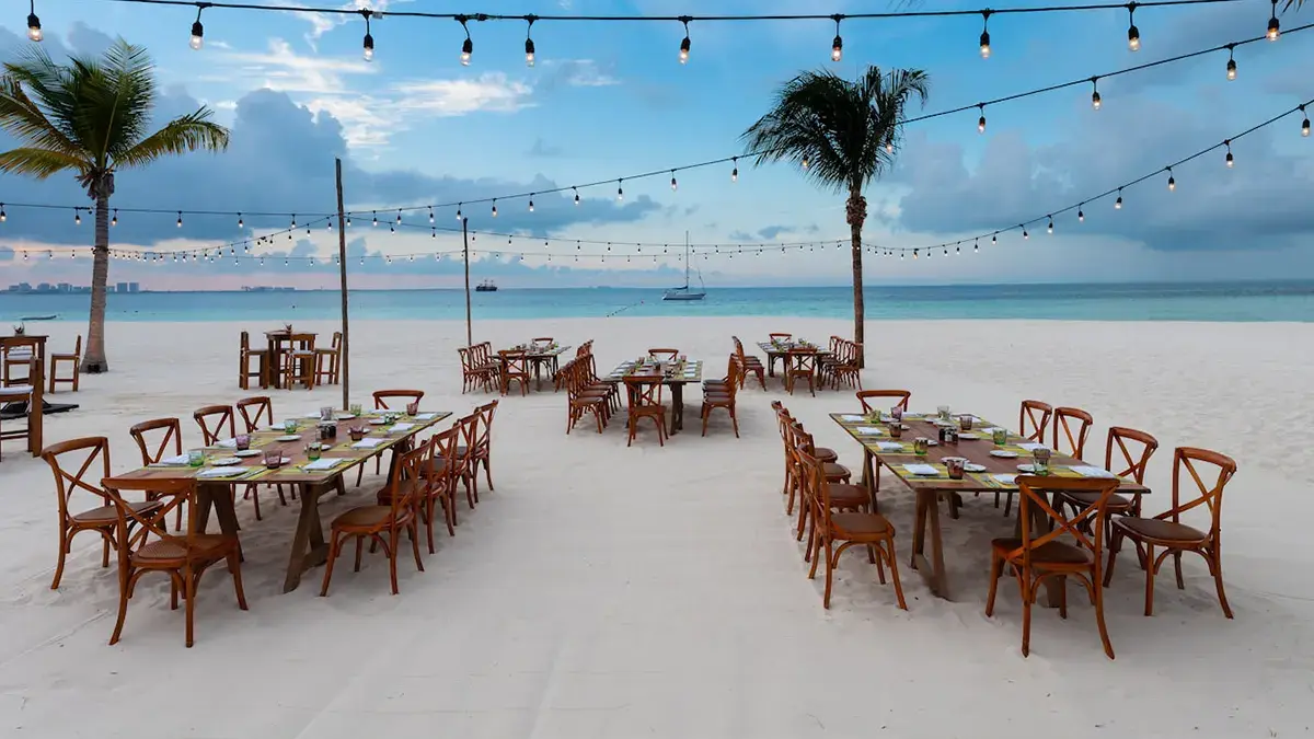 Playa para eventos empresariales en Cancún
