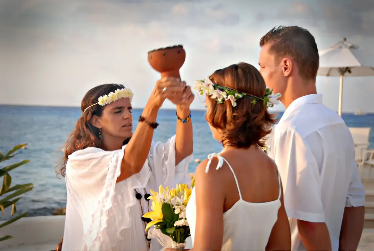 Wedding in Cozumel with Mayan ceremony