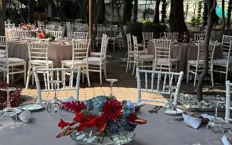 French restaurant for a private birthday setup at Terraza Paris in Polanco