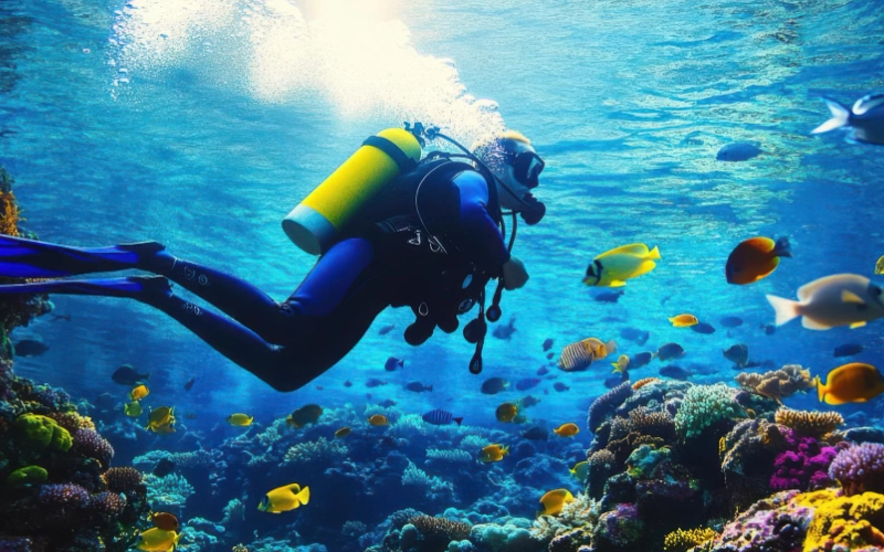 Buceo en Cozumel en temporada alta con aguas claras, arrecifes vibrantes y total serenidad.